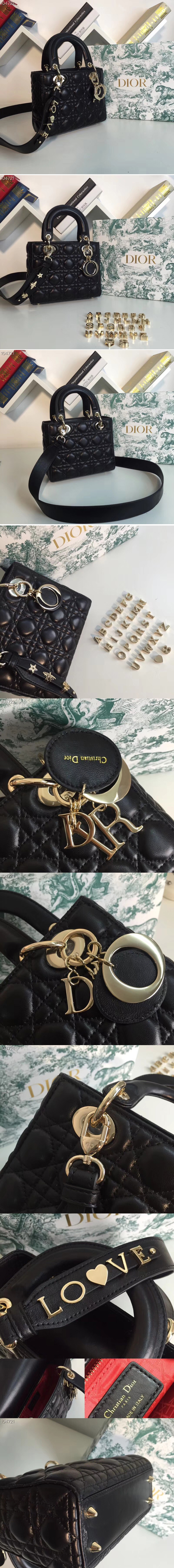 Replica Dior M0538 My ABCDior Lambskin Bags Black Lambskin Leather