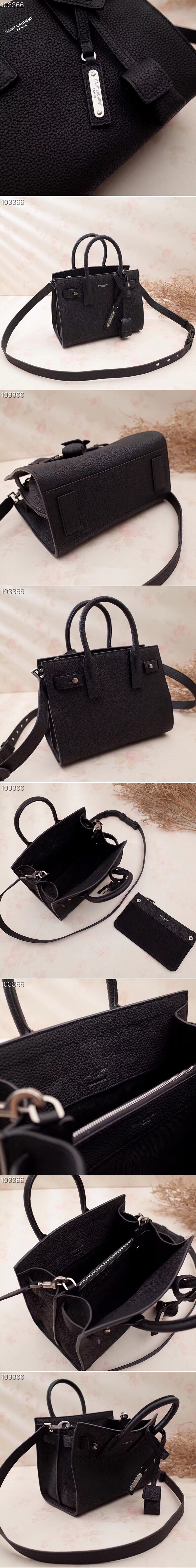 Replica Saint Laurent YSL 466283 Nano Sac De Jour Souple Bag In Black Grained Leather