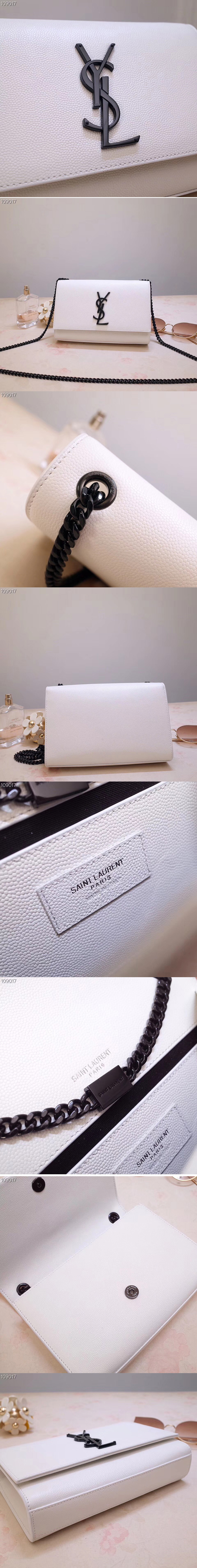 Replica Saint Laurent YSL 469390 Kate Small Bags In White Grain De Poudre Embossed Leather