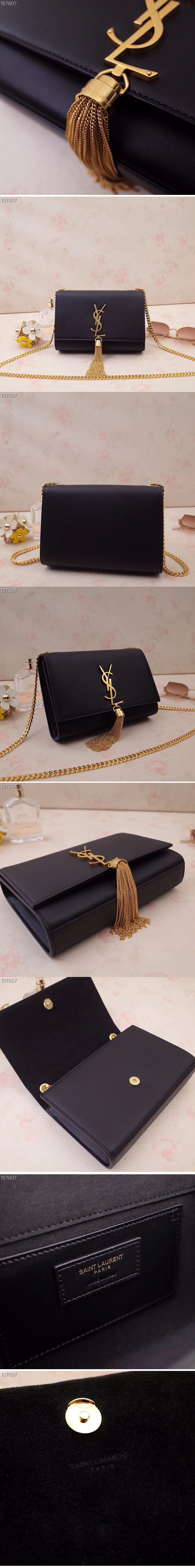 Replica Saint Laurent 474366 Kate Small With Tassel Bags In Black Smooth Leather Gold Hardware