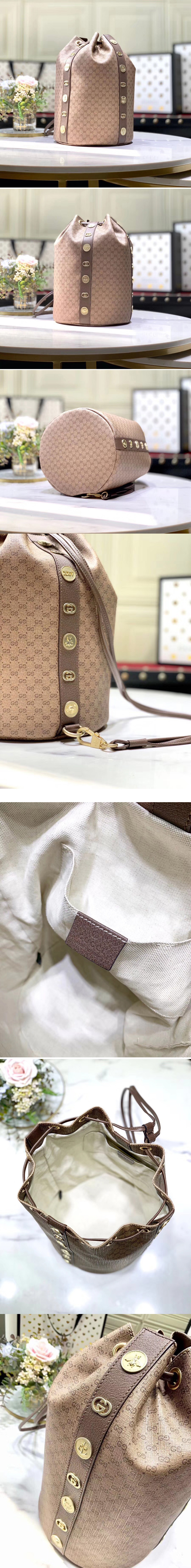 Replica Gucci ‎574775 Mini GG Supreme drawstring backpack Beige/ebony mini GG Supreme canvas