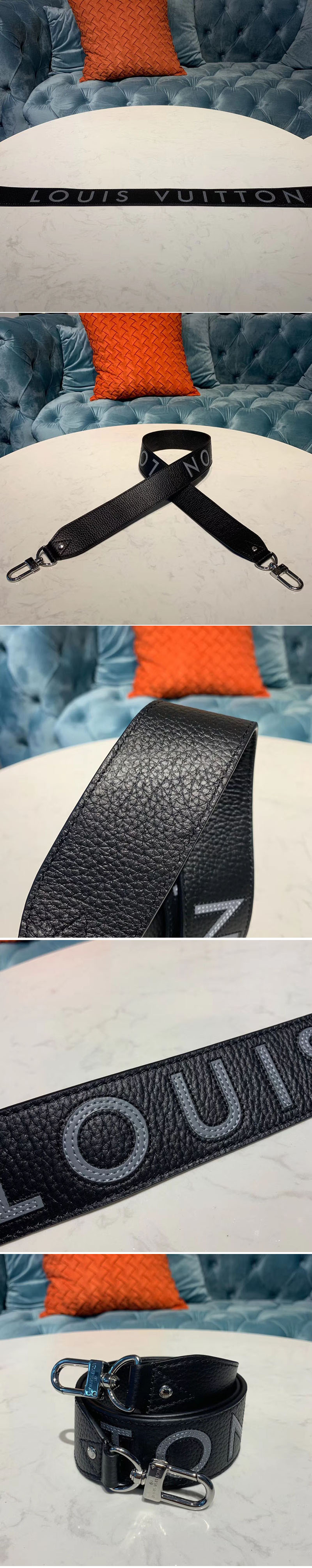 Replica Louis Vuitton J02392 LV Bandouliere Strap Black Taurillon leather