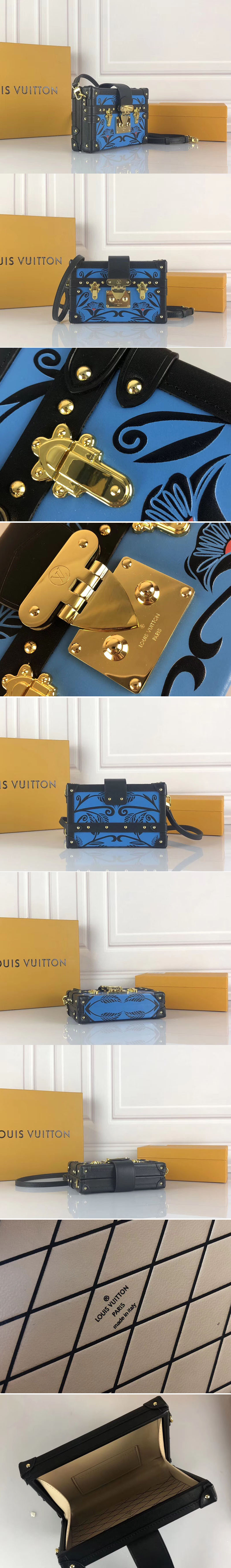 Replica Louis Vuitton M52329 LV Petite Malle Epi Leather Blue