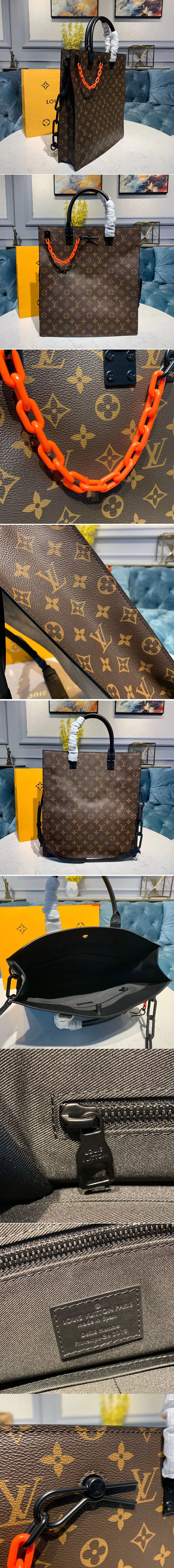 Replica Louis Vuitton M44475 LV Sac Plat carrier Bags Monogram Canvas