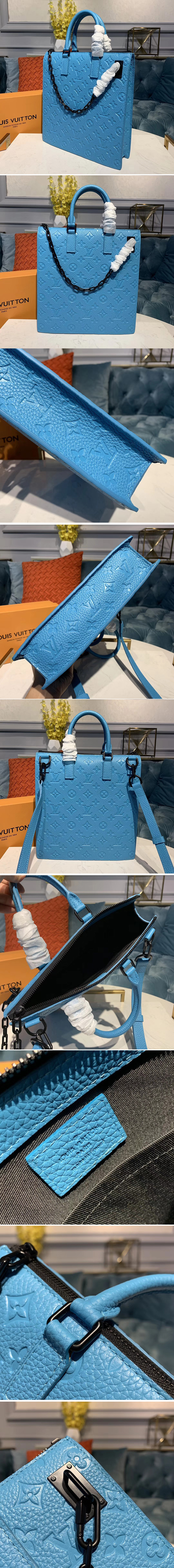 Replica Louis Vuitton M44476 LV Runway Bags Blue Taurillon leather