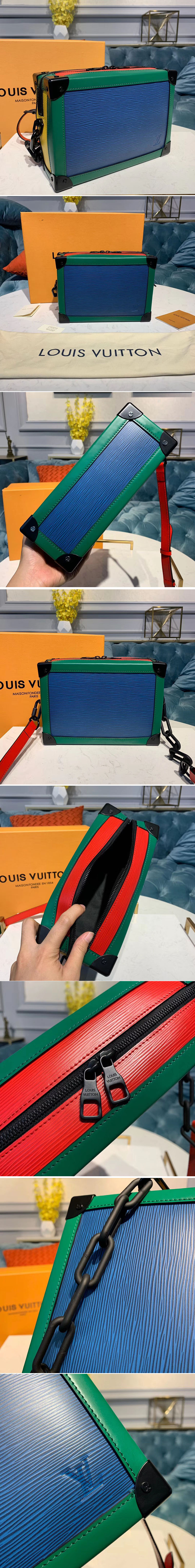 Replica Louis Vuitton M44478 LV Soft Trunk Bags Blue/Red/Green Epi Leather