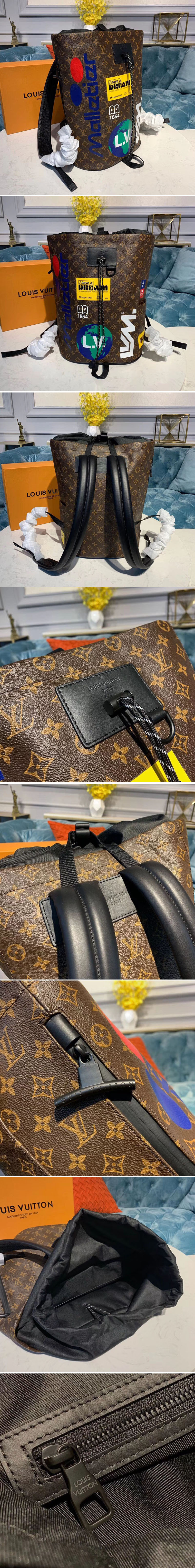 Replica Louis Vuitton M44615 LV Chalk Backpack Monogram Canvas