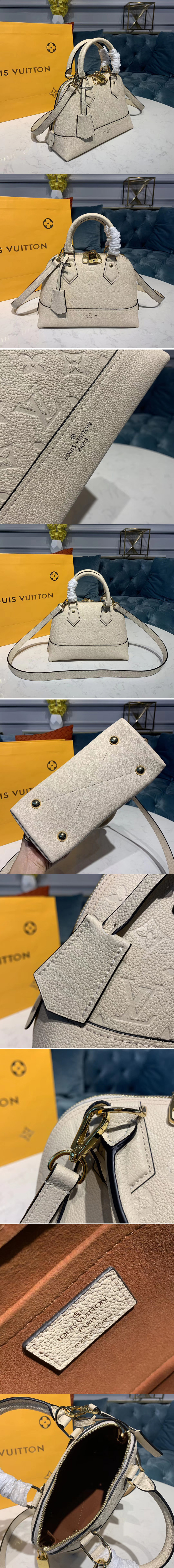 Replica Louis Vuitton M44829 LV Alma BB handbags Beige Taurillon leather