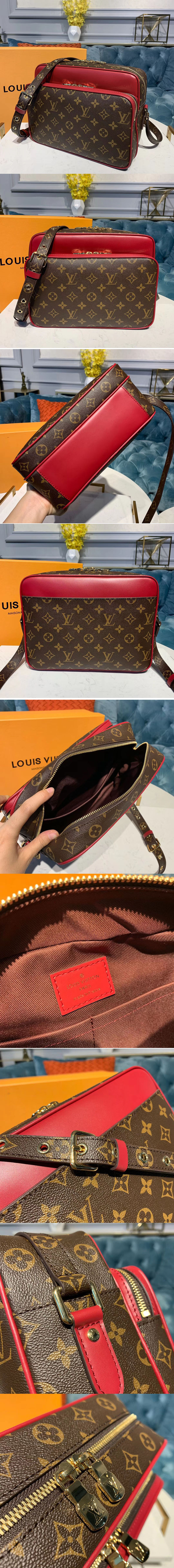 Replica Louis Vuitton M51478 LV Nil Slim Bags Red Epi Leather and Monogram Canvas