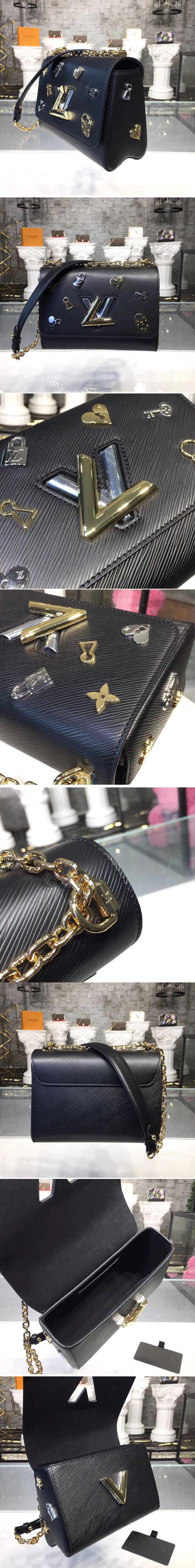 Replica Louis Vuitton M52891 Twist MM MM Bags Epi Leather Black