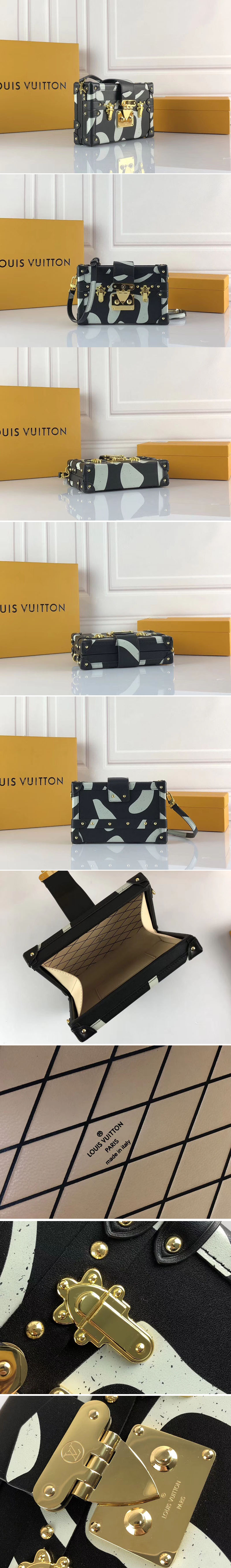 Replica Louis Vuitton M53233 LV Petite Malle Calf Leather White