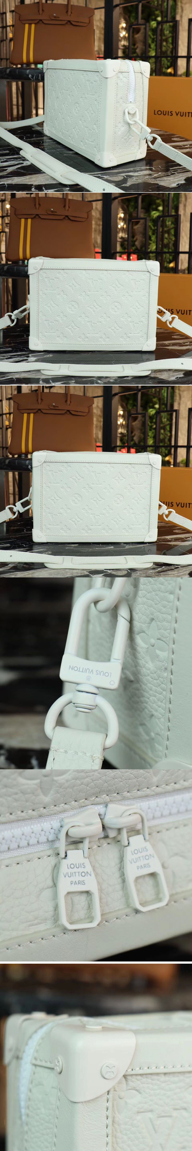 Replica Louis Vuitton M53287 LV Soft Trunk Bags White Taurillon Monogram leather