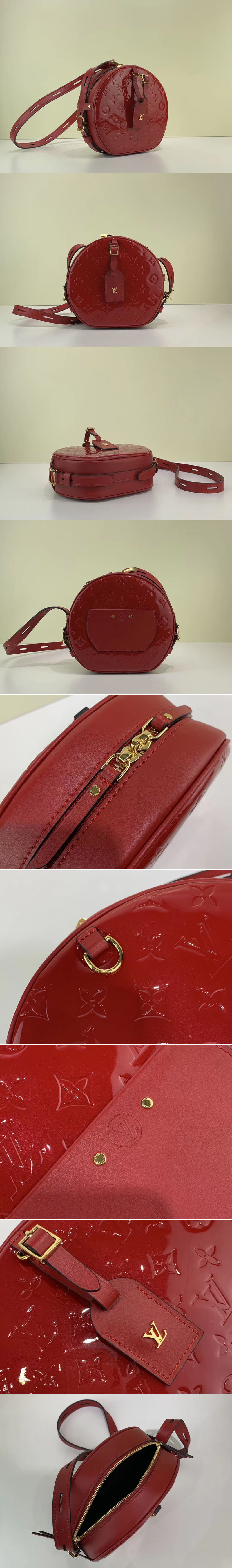 Replica Louis Vuitton M54100 LV Boite Chapeau Souple Bags Red Monogram Vernis Leather