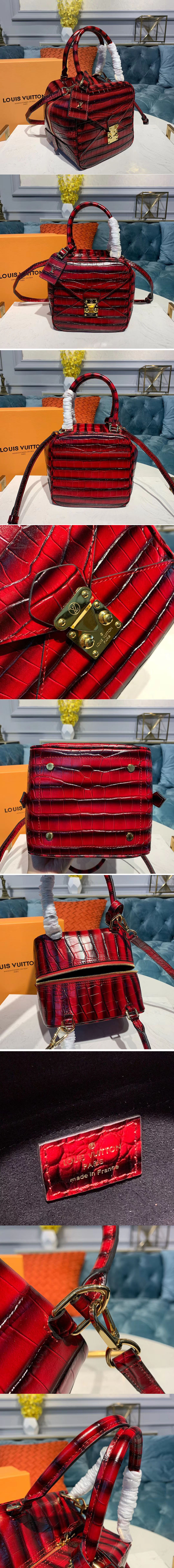 Replica Louis Vuitton M55334 LV Néo Square Bags Red Crocodile Leather