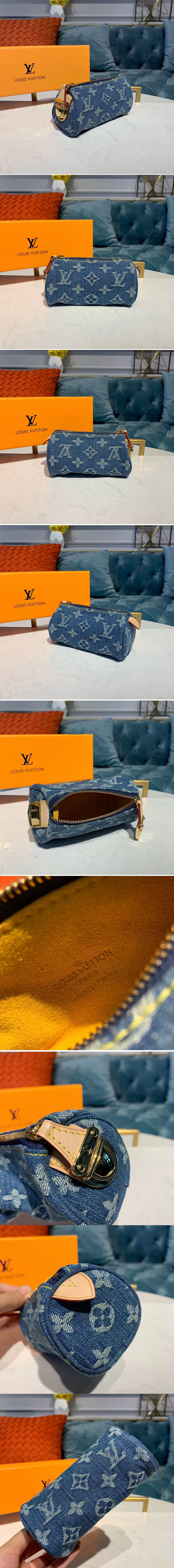 Replica Louis Vuitton M58117 LV Clutch bags Blue Monogram Denim Canvas