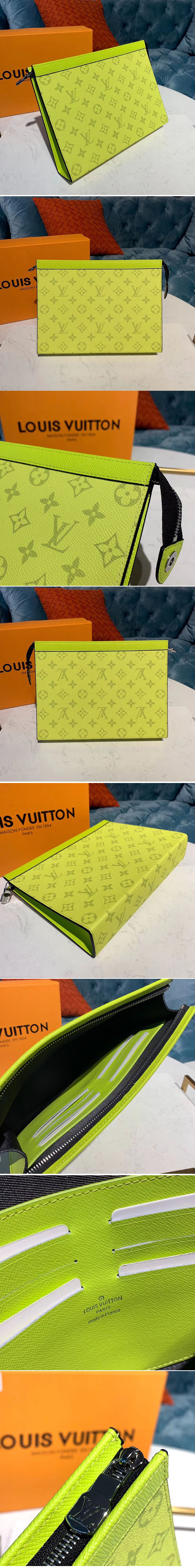 Replica Louis Vuitton M61692 LV Pochette Voyage MM Bags Yellow Monogram Canvas