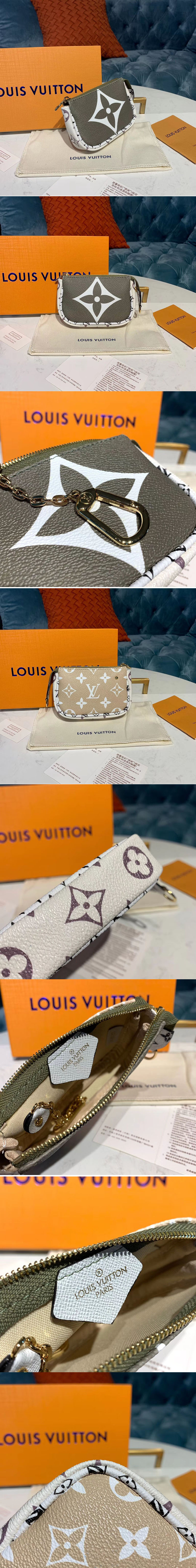 Replica Louis Vuitton M67579 LV Mini Pochette Accessoires White / Khaki Monogram Canvas