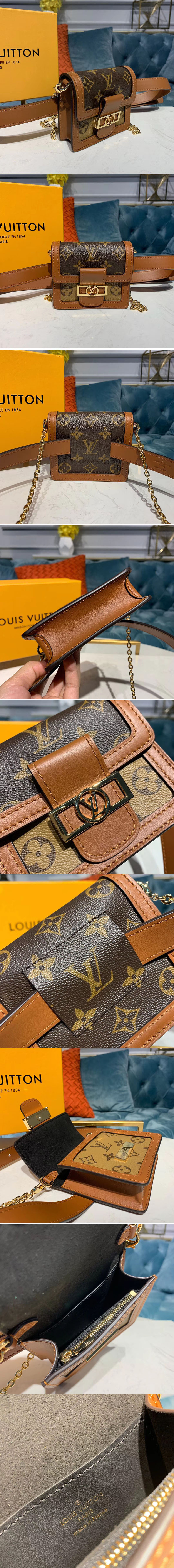 Replica Louis Vuitton M68621 LV Bumbag Dauphine BB Bags Monogram Canvas and Monogram Reverse Canvas