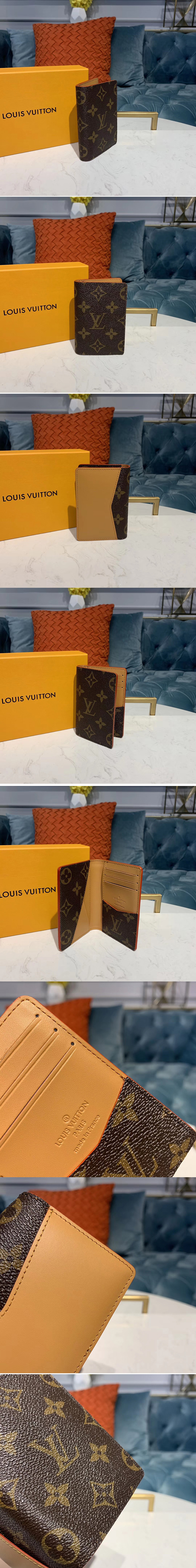 Replica Louis Vuitton M68905 LV Pocket Organizer Wallet Monogram canvas With leather lining