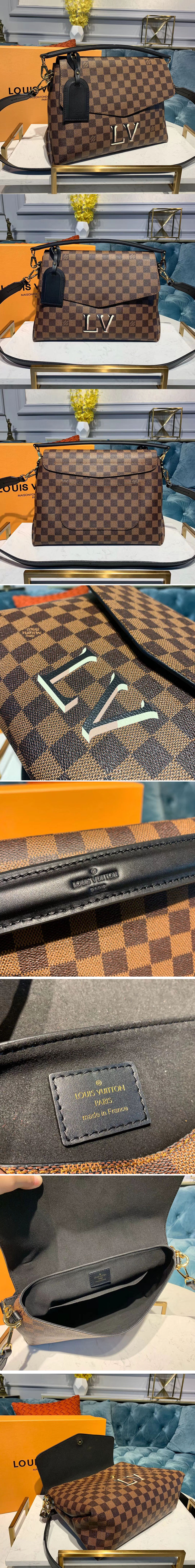 Replica Louis Vuitton N40177 LV Beaubourg MM Bags Damier Ebene Canvas