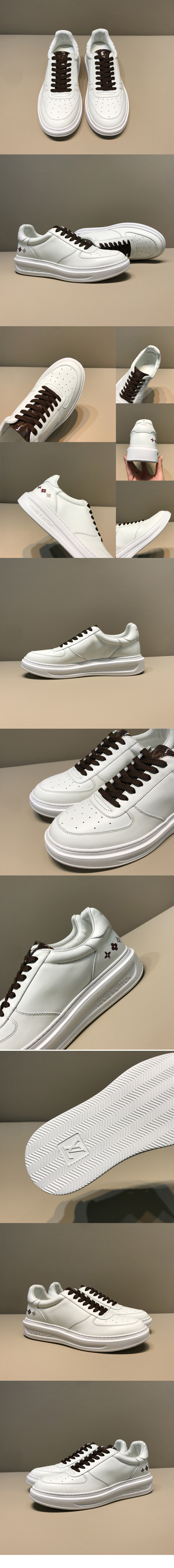 Replica Louis Vuitton 1A5XIF LV Beverly Hills Sneaker in White calf leather