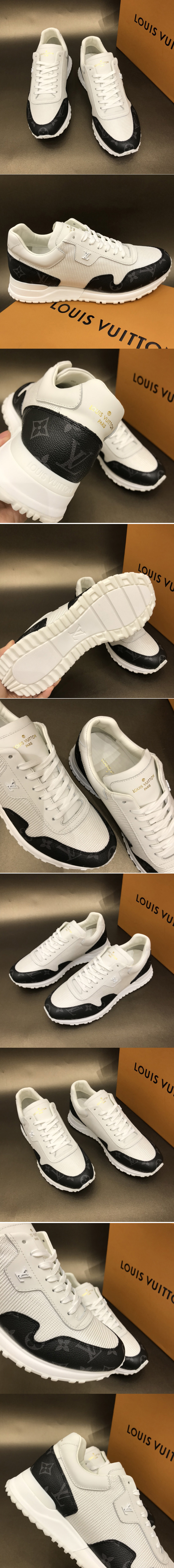 Replica Louis Vuitton 1A7UMS LV Run Away sneaker in Monogram Eclipse canvas and textile