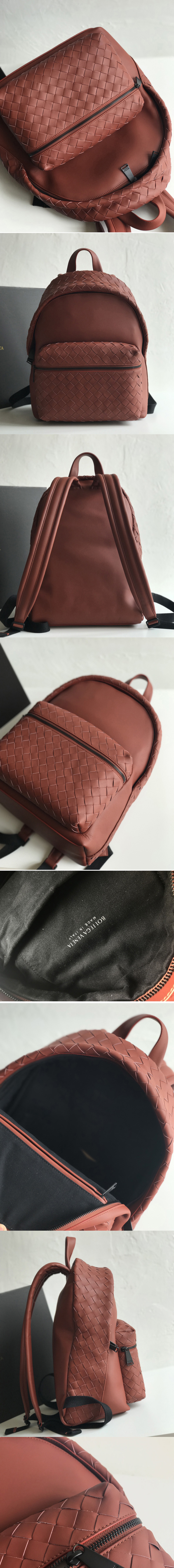 Replica Bottega Veneta 599634 BV Backpack In Bordeaux woven calfskin