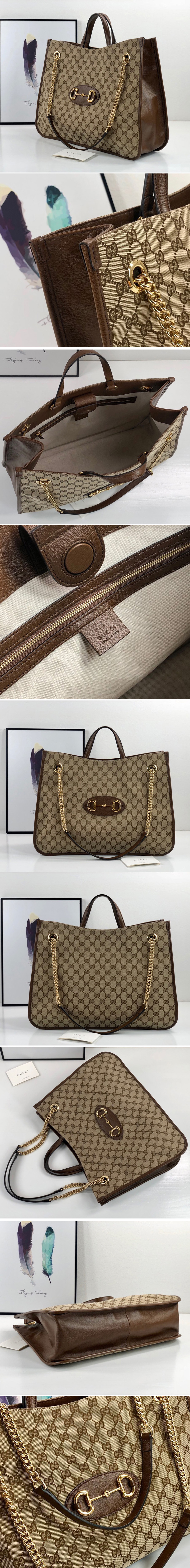 Replica Gucci 623695 Gucci 1955 Horsebit large tote bag in Original GG canvas