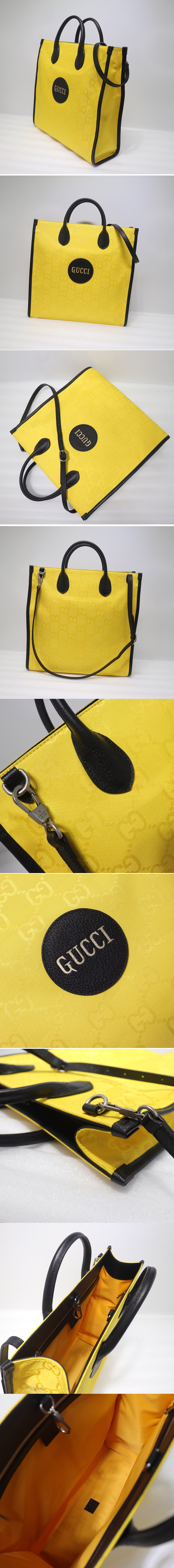 Replica Gucci 630355 Gucci Off The Grid long tote bag in Yellow GG nylon