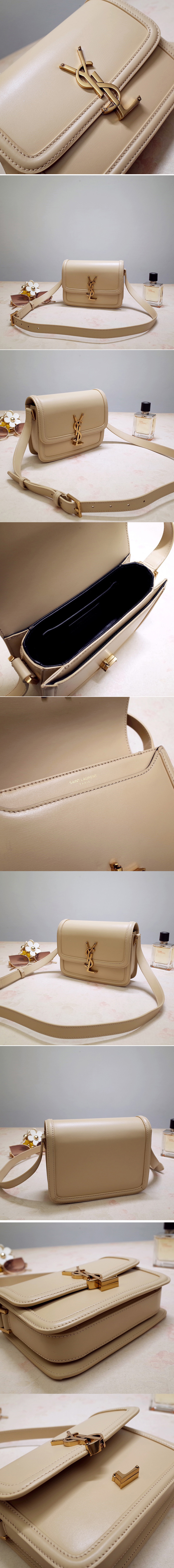 Replica YSL 634306 SOLFERINO SMALL SATCHEL bag IN NATURAL IVORY BOX SAINT LAURENT LEATHER