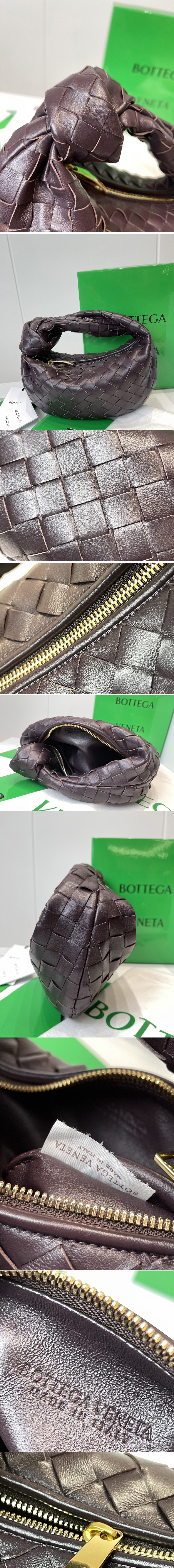 Replica Bottega Veneta 651876 Mini Jodie boho bag in Fondant Intrecciato Nappa leather