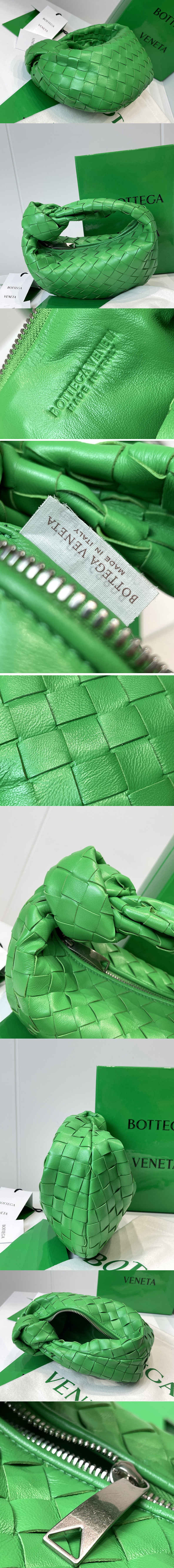 Replica Bottega Veneta 651876 Mini Jodie boho bag in Green Intrecciato Nappa leather