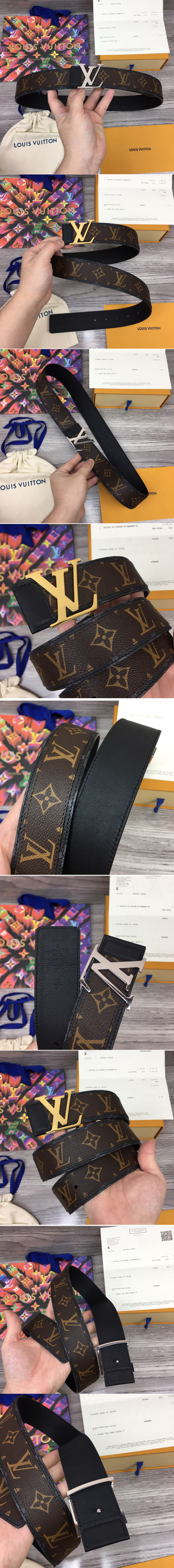 Replica Louis Vuitton M0286V LV Initiales 40mm Reversible belt in Monogram Canvas