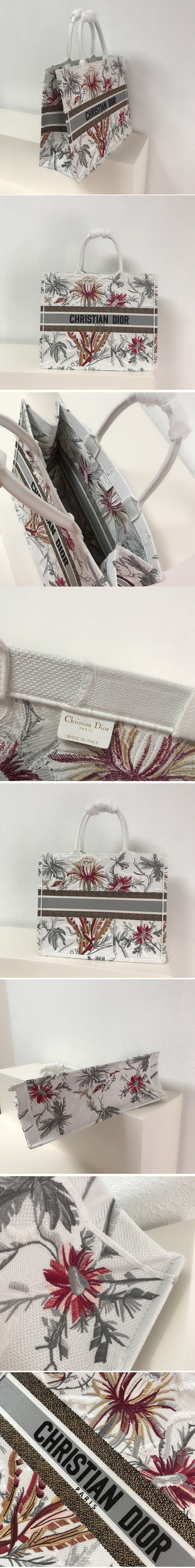 Replica Dior M1286 Dior Book Tote Bag in Palm Tree Toile de Jouy Embroidery