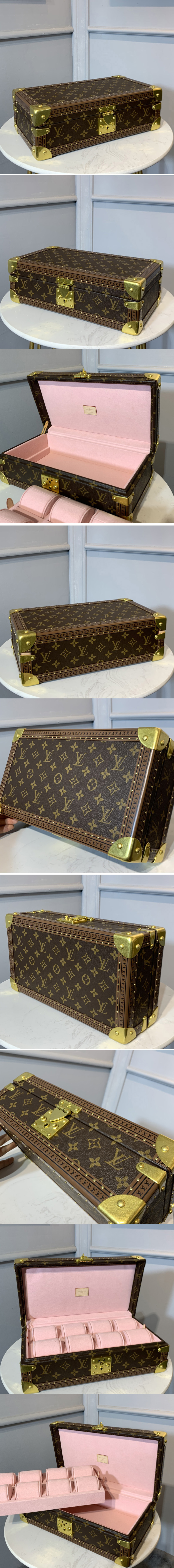 Replica Louis Vuitton M20039 LV 8 watch case in Monogram canvas