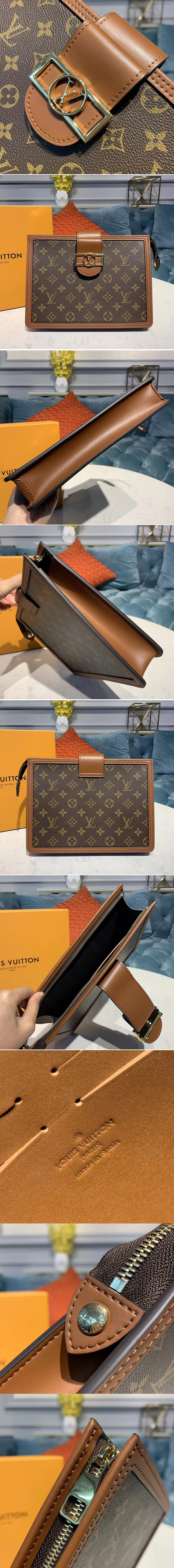 Replica Louis Vuitton M44178 LV Dauphine Clutch Monogram Canvas