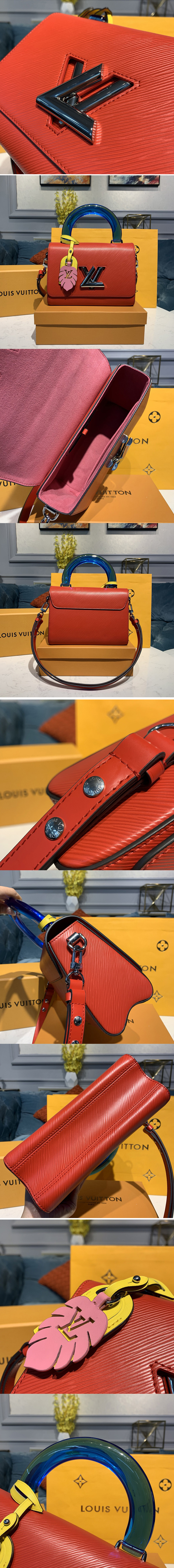 Replica Louis Vuitton M50282 LV TWIST MM Bags Red Epi Leather