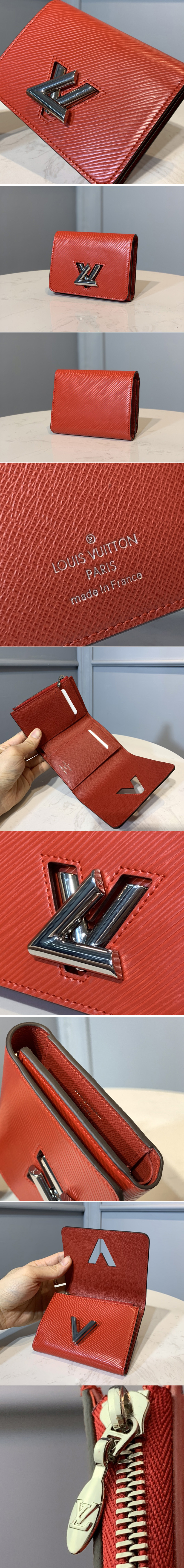 Replica Louis Vuitton M64413 LV Twist compact wallet in Red Epi leather