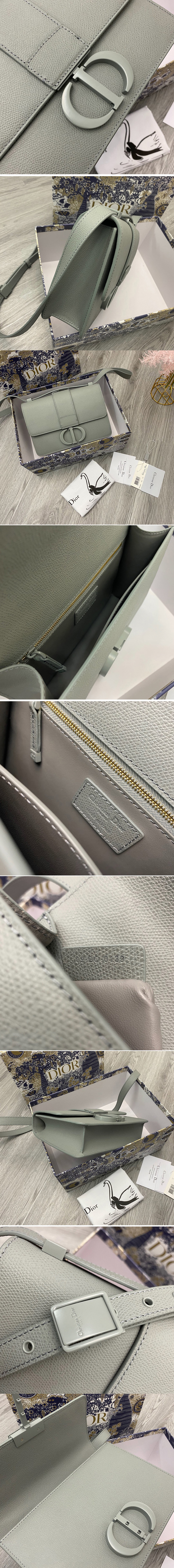 Replica Dior 30 M9203 Montaigne Bag in Gray Ultramatte Grained Calfskin