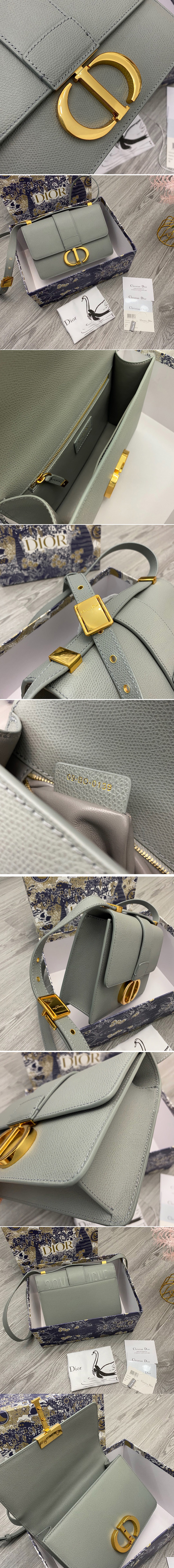 Replica Dior 30 M9203 Montaigne Bag in Gray Box Calfskin