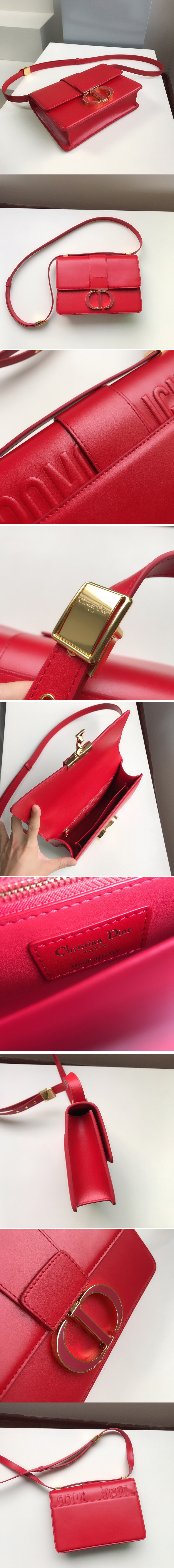 Replica Christian Dior M9203 Dior 30 Montaigne bag in Red Box Calfskin Leather