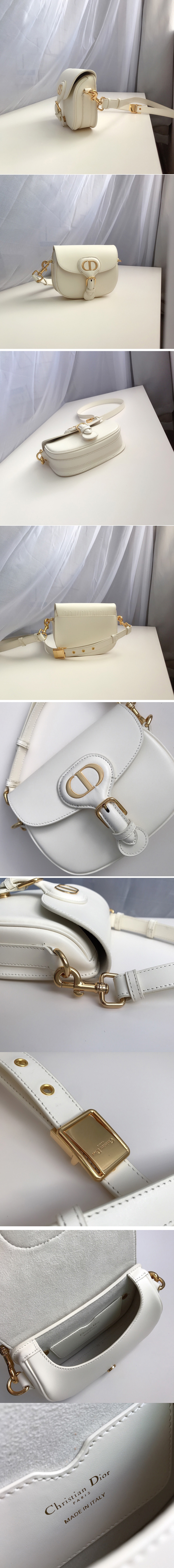 Replica Christian Dior M9317 Small Dior Bobby Bag in White Box Calfskin