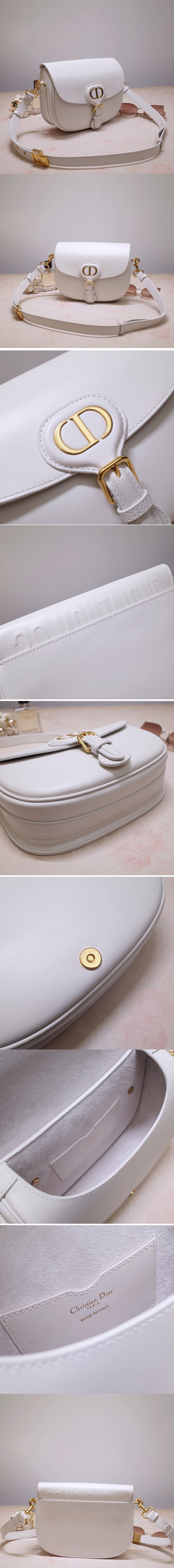 Replica Christian Dior M9319 Medium Dior Bobby Bag in Latte Box Calfskin