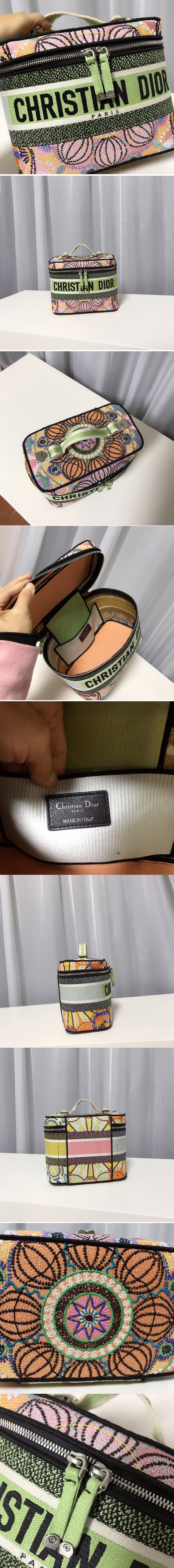 Replica Christian Dior S5480 diortravel vanity case in Multicolor Dior in Lights Embroidery