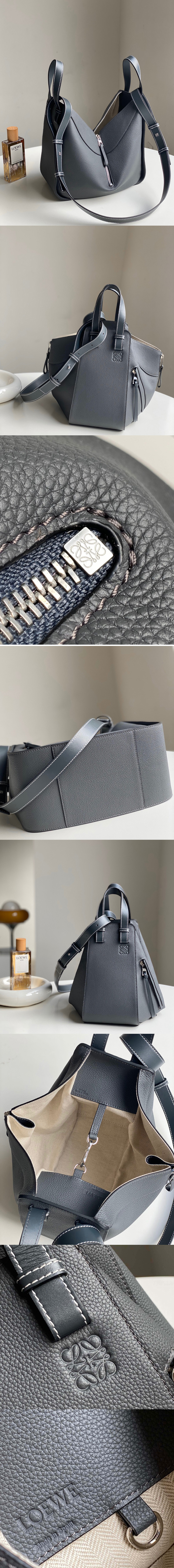 Replica Loewe Small Hammock bag in Dark Grey classic calfskin