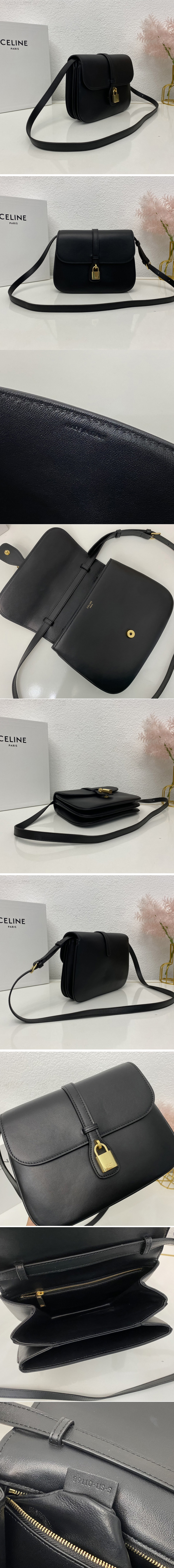 Replica Celine 196583 MEDIUM TABOU IN Black SMOOTH CALFSKIN