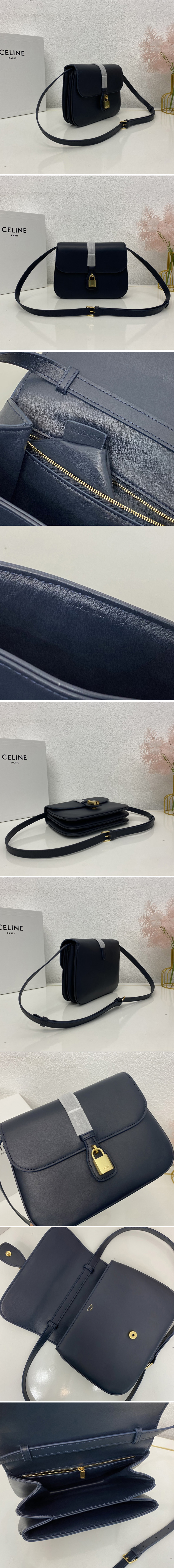 Replica Celine 196583 MEDIUM TABOU Bag IN Blue SMOOTH CALFSKIN