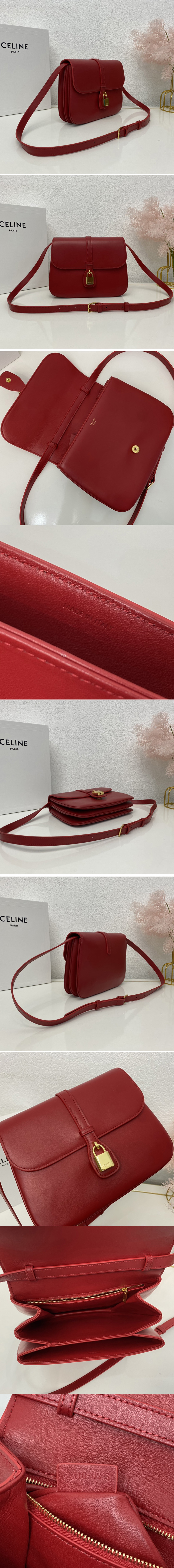 Replica Celine 196583 MEDIUM TABOU IN Red SMOOTH CALFSKIN