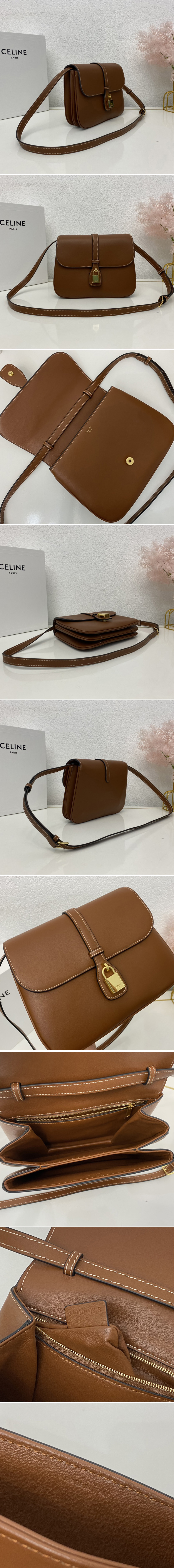 Replica Celine 196583 MEDIUM TABOU IN Tan SMOOTH CALFSKIN