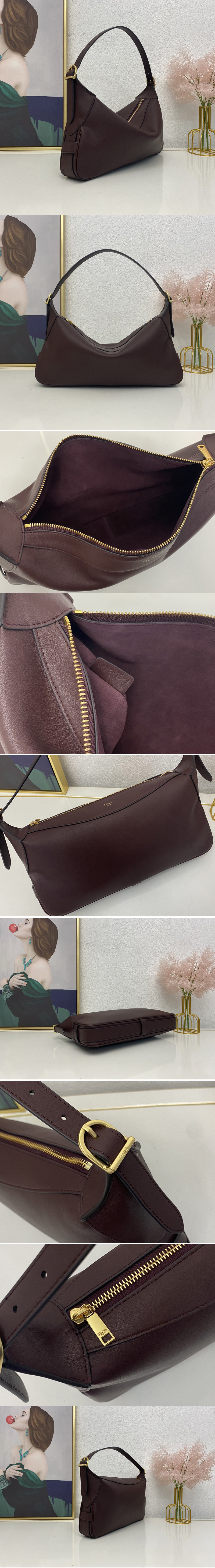 Replica Celine 197443 MEDIUM ROMY IN Coffee SUPPLE CALFSKIN